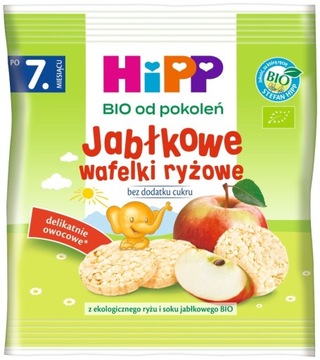 HIPP BIO wafle ryżowe jabłkowe EKO dla dzieci 30 g