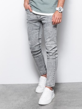 Spodnie męskie jeansowe SKINNY FIT szare P1062 XL