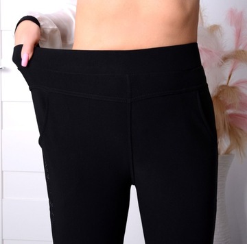 CIEPŁE SPODNIE WYDŁUŻAJĄCE NOGI LAMPASY POLAROWE WYSOKI STAN DŁUGIE 370B