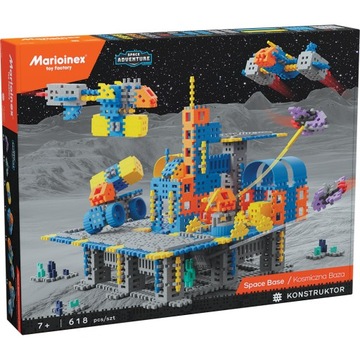 KLOCKI WAFFLE MARIOINEX MINI BAZA KOSMICZNA 618 EL