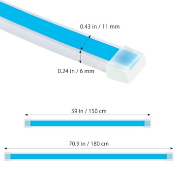 180 см RGB светодиодная лента для автомобильных фар, крышка для капота двигателя