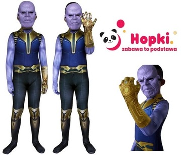 STRÓJ PRZEBRANIE COSPLAY THANOS SKIN MASKA 128/134