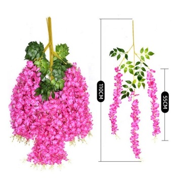 Искусственная глициния Wisteria Laburnum 110 см 12 шт.
