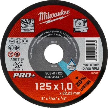 TARCZA DO METALU PŁASKA 125X1 PROPLUS - 200SZT.
