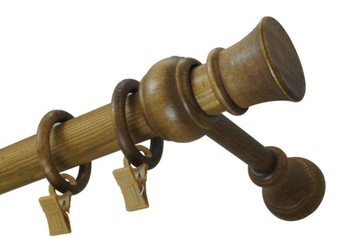 Карниз деревянный, диаметр 28, 2,0 м, одинарный, 200 см