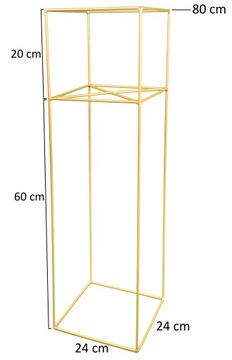 Металлическая подставка для цветов Filo loft, золото, 80 см