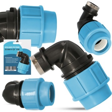 Колено PE 32x3/4 GW Фитинг PN16 СОЕДИНЕННАЯ труба Соединительная муфта Водоснабжение C5