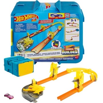 HOT WHEELS Box Track Builder Błyskawica + AUTKO
