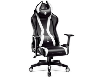FOTEL DIABLO X-ONE HORN (L) CZARNO-BIAŁY
