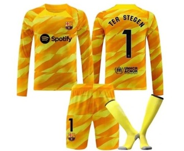 23-24FCB Zestawpiłkarskizdługim rękawemNo1Ter StegenBramkarz, żółty, M
