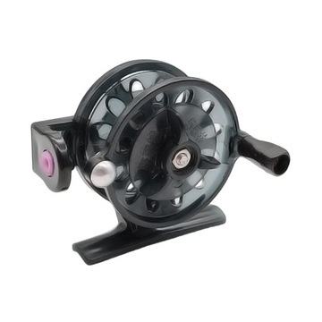 Катушка для зимней рыбалки, противоскользящее колесо для зимней рыбалки, портативное, черное, L