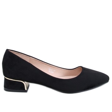 Czarne Zamsz Skóra ekologiczna Buty r.36