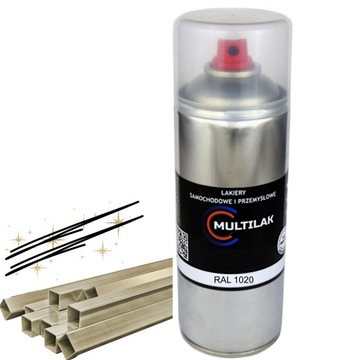 Lakier farba w sprayu do aluminium RAL 1020 Półmat