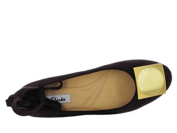 Baleriny Clarks Grace Marion fioletowe zamsz 39