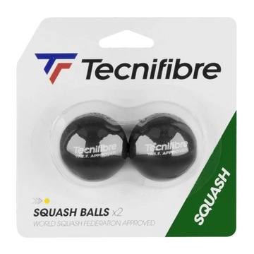 Tecnifibre Yellow Double Dot Piłki do squasha poziom średnio-zaawansowanych