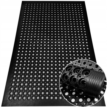 WYCIERACZKA POD DRZWI ZEWNĘTRZNA WEJŚCIOWA Z NAJAZDEM GUMOWA AŻUROWA 60X90