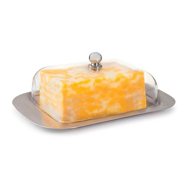 Блюдо из нержавеющей стали с крышкой.