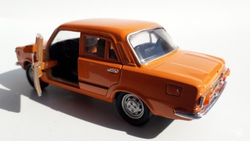 Fiat 125P Оранжевая металлическая модель WELLY 1:34