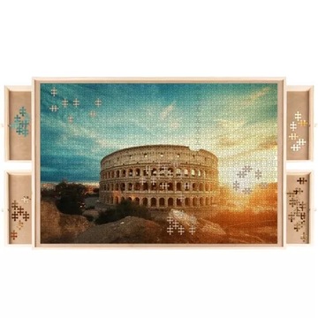 DUŻA DREWNIANA TABLICA DO UKŁADANIA PUZZLI SYSTEM SORTOWANI MAX 1500 EL