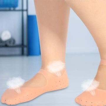 SKARPETKI KOSMETYCZNE SILIKONOWE STOPKI NA NOC SKARPETKI WIELORAZOWE SPA