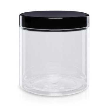 Pudełko plastikowe 250ml z nakrętką czarną 100szt