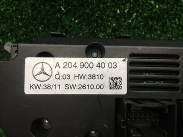 2049004003 MERCEDES W204 PANEL KLIMATIZACE