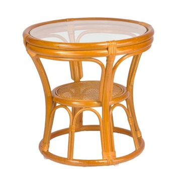 RattaNeo Coral s215 stół koniak rattan naturalny