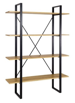 REGAŁ RG370 DĄB NATURALNY MASYW METAL DREWMAX