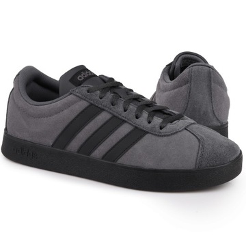 Buty męskie sportowe Adidas VL COURT 2.0 SZARY CZARNY SKÓRA