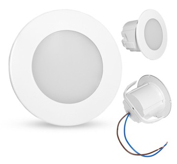 Oprawa SCHODOWA 230V LED lampka okrągła biała