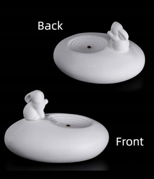Kadzidełka z białej porcelany Zen Rabbit