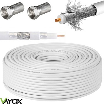 KABEL ANTENOWY PRZEWÓD KONCENTRYCZNY TV 4K LTE 50m