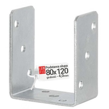 Podstawa słupa 80x120x60x4 typu U przykręcana U80