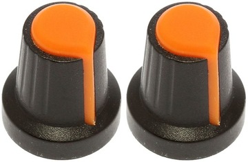 Gałka Potencjometru oś 6mm Pomarańczowy 15x17 2szt
