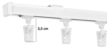 Żabki do karnisza aluminium slim,ks ilość 100 sztuk na ślizgu kolor biały