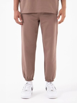 SPODNIE DRESOWE JOGGER MĘSKIE Wygodne Brązowe Machinist Regular Basic XL