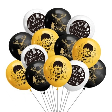 BALONY ZESTAW 10 SZTUK URODZINY HARRY POTTER