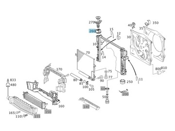 ORIGINÁLNÍ ULOŽENÍ CHLADIČŮ MERCEDES-BENZ E W211