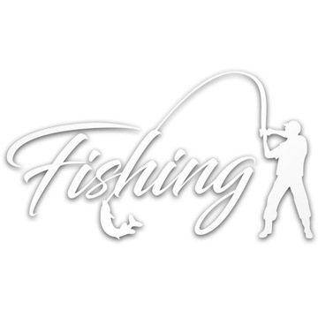 NAKLEJKA ODBLASKOWA FISHING WĘDKARSKA NA AUTO