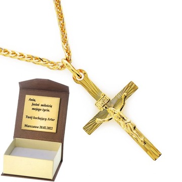Złoty krzyżyk z wizerunkiem Jezusa Próby 585 gr. 0,79