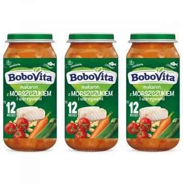 Bobovita Makaron morszczuk i warzywa 12m+ 3x250g