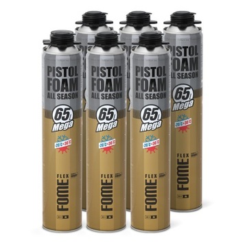 Pianka montażowa całoroczna MEGA 65l 870ml x6 szt.