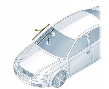 НАКЛАДКА НА ЛОБОВОЕ СТЕКЛО AUDI A4 B6 B7 ОТ ASO