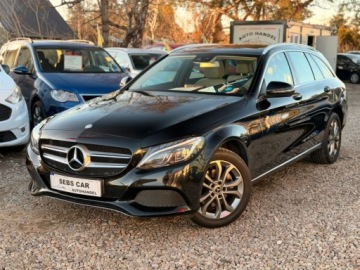 Mercedes Klasa C W205 Kombi 200 184KM 2017 Mercedes-Benz Klasa C Tylko 77000km Jak nowy Panorama 2.0 Benzyna