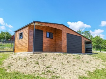 Оловянный гараж с коммунальным помещением и укрытиями 12x5 м, Transtal