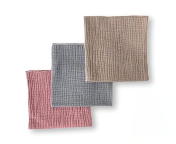 3Pack Pieluszki Ulewajki Chusteczki Muślinowe 30x30 Premium - Dolce Sonno