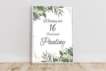 Приветственный плакат с именем День рождения Юбилей 18 40 РАЗЛИЧНЫЕ ДИЗАЙНЫ 70х50 см