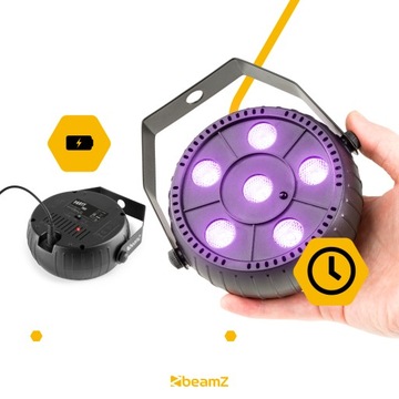 Ультрафиолетовый прожектор для вечеринок 6х1Вт, батарейка для пульта дистанционного управления