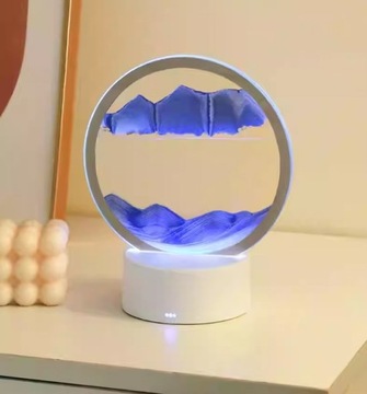 Dekoracja Stołu z Klepsydrą 3D Dynamiczny Obraz Piasku Lampka