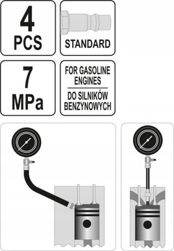 ТЕСТЕР YATO GAUGE TESTER ИЗМЕРЕНИЕ УТЕЧКИ В ЦИЛИНДРАХ